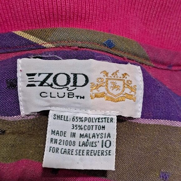 Vintage Izod Club Size 10 Ladies Short Sleeve Button Up EUC - Picture 8 of 10
